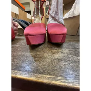 Sam Edelman Andie Pumps Pink Satin Embellished Platform Heel Display Size 8.5‎ thumbnail 7