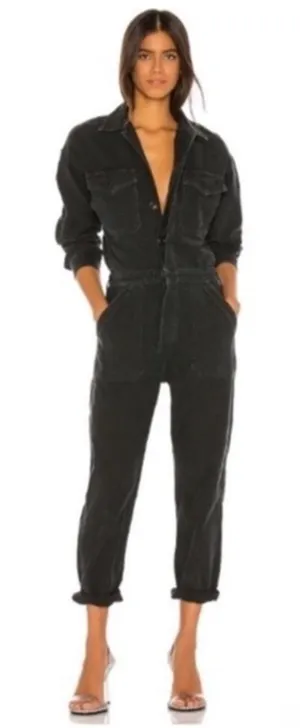 CITIZENS OF HUMANITY Surplus Black Wash Denim Jumpsuit Size XS‎ thumbnail 1