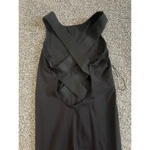 Zara sleek form-fitting black full-length tank top athletic jumpsuit L thumbnail 11