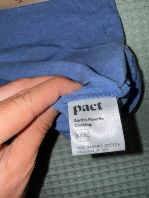 Pact‎ Blue V-Neck Tank Top XXXL thumbnail 4