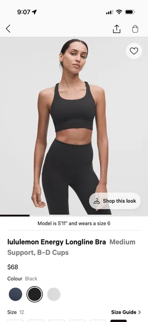 Black Lululemon sports bra  thumbnail 3