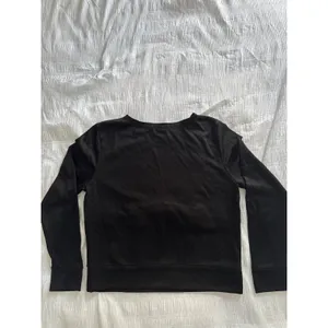Zara Black Sweatshirt Sequins Beads Women's Large Long Sleeve Goth Holiday Glam thumbnail 8