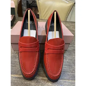 Franco Sarto Women's Red Patent Leather Eden Studded Loafers Slip On Size 8 thumbnail 3