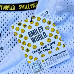 SMILEY WORLD Crop Top T Shirt White Graphic Tee thumbnail 5
