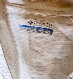 Columbia Top Women’s Roll Tab Sleeve Blouse V-Neck White Size S/P Cotton thumbnail 3