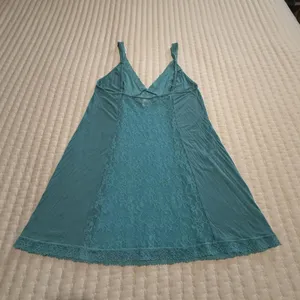 Victoria’s Secret Blue Slip Nightie M Medium See Through Lace Center Strips thumbnail 6