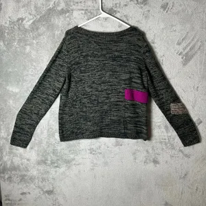 Lisa Todd Mixed Patchwork Knit Sweater Artsy Eclectic Boho Small Cotton Cashmere thumbnail 4