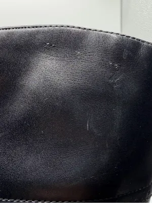 Tommy Hilfiger Black Leather Tall Riding Boots Lace Up Side Zip Women’s 6.5M thumbnail 14