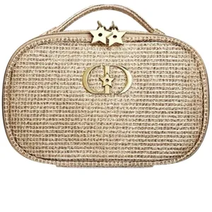 DIOR Limited Edition Holiday 2025 Cosmetic Pouch in Gold Shimmer, New in Box thumbnail 8