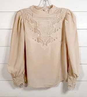 ASTR The Label Monarch Top in Oat Milk, EUC Small, MSRP $118 thumbnail 1
