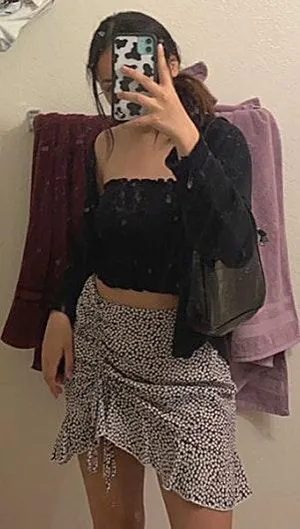 floral skirt Multi thumbnail 1