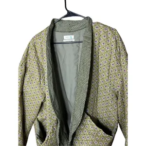 Urban outfitters Brooklyn printed jacket‎ open pockets sz M/L thumbnail 2