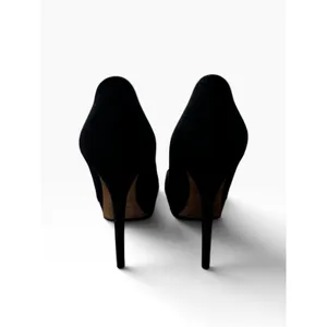 Jimmy Choo Platform Pumps 39.5 Black Suede Stiletto Heels Classic Luxury thumbnail 3