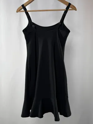 Abercrombie & Fitch Athletic Shorts‎ Under Mini Dress with Ruffle Hem Black thumbnail 6