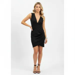 Lulu’s Black Cocktail Hour Tulip Mini Empire Dress NEW XS thumbnail 7