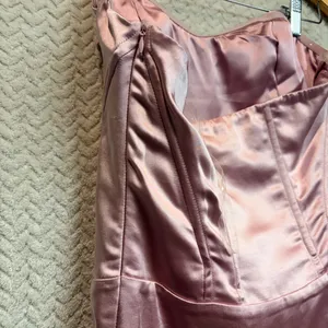 Princess Polly Lorah Pink Satin Corset‎ Mini Dress Lace-Up coquette Y2K US 6 thumbnail 7