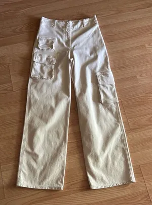 Aritzia Wilfred Free Beige Wide Leg Cargo Pants thumbnail 1