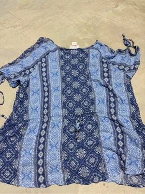 Ariat Blue Patterned Short Sleeve Top xl thumbnail 10
