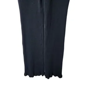Free People Beach Black Knit Ribbed Casual Lounge Pull On Pants Size Small thumbnail 5