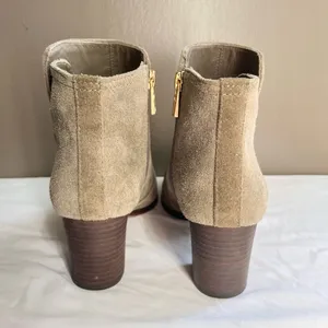 Tory Burch | Porcini Suede Sabe Ankle Booties In Gray Size 9 Leather Round Toe thumbnail 4