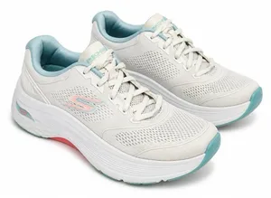 Skechers GOrun Max Cushion Slip-ins Shoes Womens Size 7.5 White Aqua 128923 EXC thumbnail 1