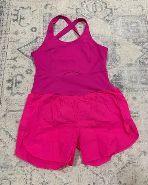 Amazon Hot Pink workout romper onesie thumbnail 1