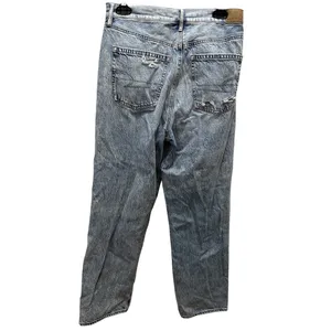 American Eagle Highest Rise 90s Boyfriend Jeans Womens Size 10~Distressed Plaid thumbnail 2