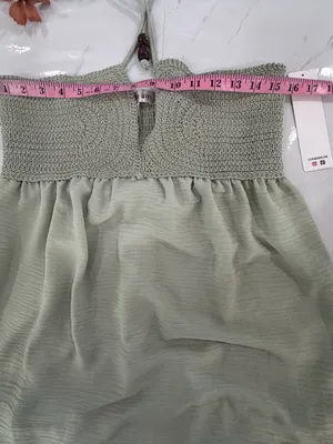 Madden Girl Sage Green Halter Ruffle Sundress thumbnail 6