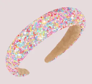 NWT Sparkly Wide Rainbow Confetti Headband‎ thumbnail 1