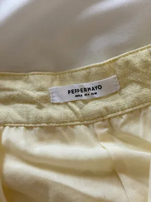 Peppermayo Yellow Linen Shorts thumbnail 4