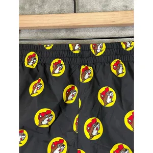Bucees Black Logo Print Running Shorts Medium Athletic Dolphin Hem Novelty thumbnail 4