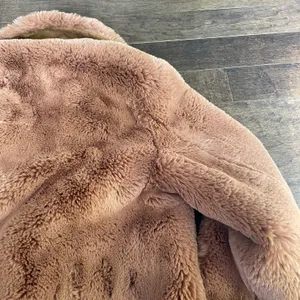 Zara outerwear soft brown fluffy faux fur coat jacket thumbnail 11