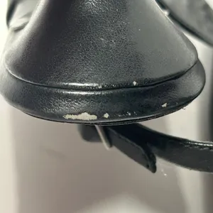 Trotters Omega Black Leather Slingback Peep Toe‎ Kitten Heels Pumps 9N thumbnail 9