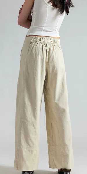 Free People Days End Linen Pants thumbnail 1