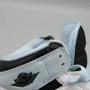 Jordan 1 Mid SE GS Ice Blue Black White DV1337-104 5.5Y Women 7 Sneaker thumbnail 9