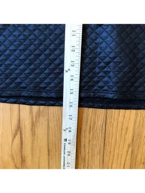 Fabletics EUC Women's Fabletics Manila Coated Black Quilted Mini Skirt Size L thumbnail 3