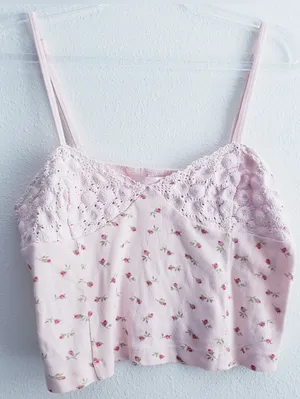 Vintage Victorias Secret Y2K Cropped Mini Baby Cami Tank Top thumbnail 2