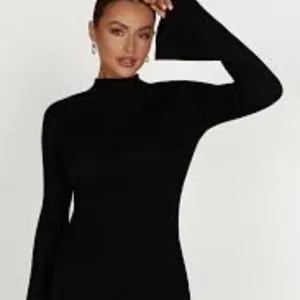 Meshki Jovie Oversized Knit Jumper Black Extra Small thumbnail 1