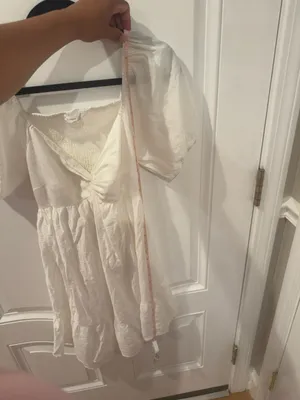 Aritzia White Puff Sleeve Mini Dress thumbnail 11