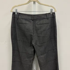 Loft Petite Women’s Plaid Flare Classic Everyday‎ Career Trouser Pants 8P Gray thumbnail 6