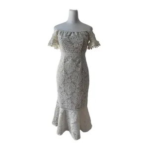 Twosisters the Label Erica White Lace Off the Shoulder Mermaid Midi Dress thumbnail 7