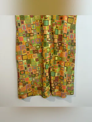 NWT Raggesd Priest Colorful Retro Square Button Down Mesh Shirt Mini Dress 12 thumbnail 4