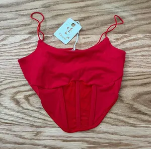 Princess Polly Red Corset Top thumbnail 1