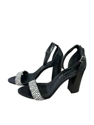 Steve Madden Women's Black and White Open Toe Sandals Size 7 thumbnail 2