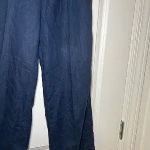 Gap Navy Blue Linen Blend Wide Leg Smocked Waist Drawstring Pants Womens Size 0 thumbnail 3