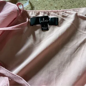 NWOT Lulus Exquisite Presence Blush Floral Jacquard High-Low Wrap Dress thumbnail 10