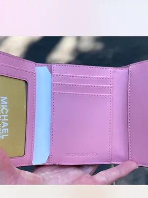 NWOT Michael Kors Pink and White Monogram Wallet thumbnail 3