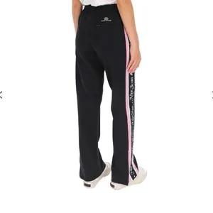 Marc Jacobs "The Track Pant" Retro Black pink white Web Logo Stripe size 10 thumbnail 4