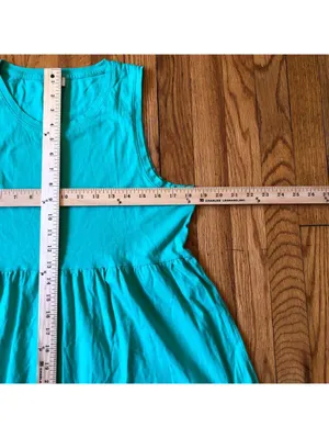 J.Crew EUC Women's Green Aqua Knit Sleeveless Dress Size M thumbnail 5