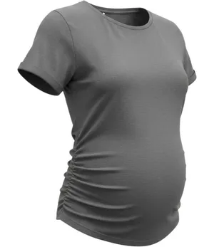 Liz Lange Maternity Target Black Short Sleeve Ruched Side T-Shirt Small S/P thumbnail 1